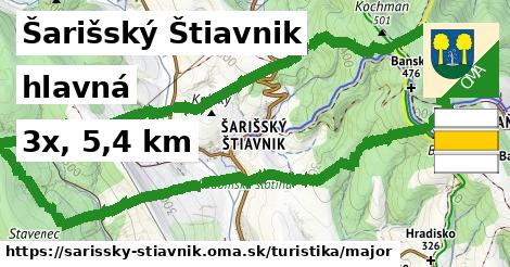 Šarišský Štiavnik Turistické trasy hlavná 