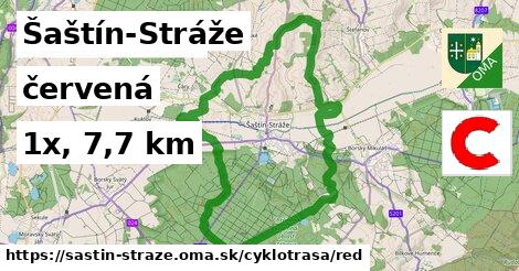 Šaštín-Stráže Cyklotrasy červená 