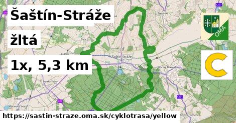 Šaštín-Stráže Cyklotrasy žltá 