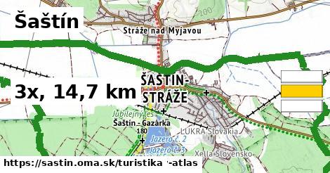 Šaštín Turistické trasy  