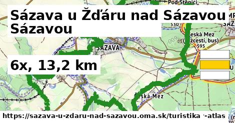 Sázava u Žďáru nad Sázavou Turistické trasy  