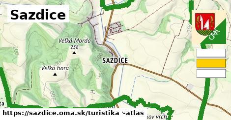 Sazdice Turistické trasy  