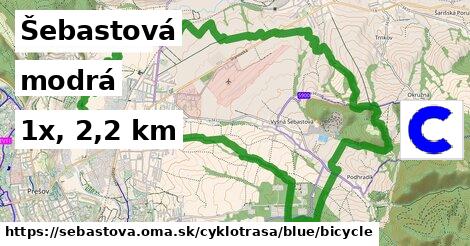 Šebastová Cyklotrasy modrá bicycle