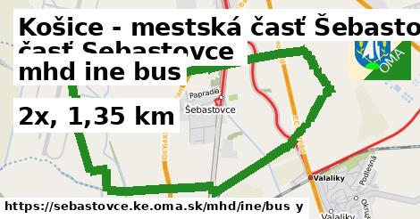 Košice - mestská časť Šebastovce Doprava iná bus