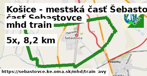 Košice - mestská časť Šebastovce Doprava train 