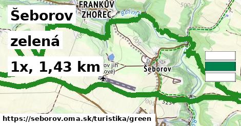 Šeborov Turistické trasy zelená 