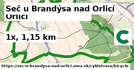 Seč u Brandýsa nad Orlicí Cyklotrasy bicycle 