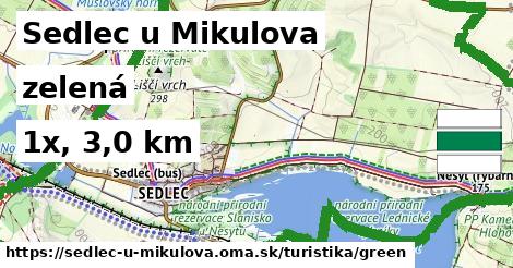 Sedlec u Mikulova Turistické trasy zelená 