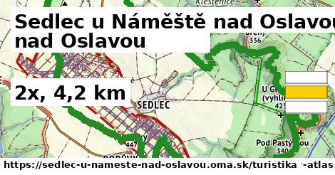 Sedlec u Náměště nad Oslavou Turistické trasy  