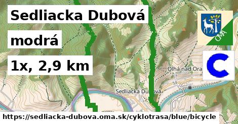 Sedliacka Dubová Cyklotrasy modrá bicycle