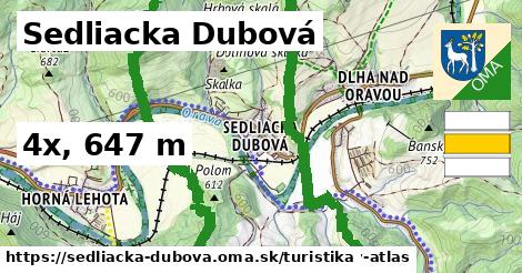 Sedliacka Dubová Turistické trasy  