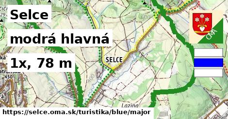 Selce Turistické trasy modrá hlavná