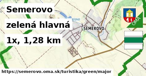 Semerovo Turistické trasy zelená hlavná