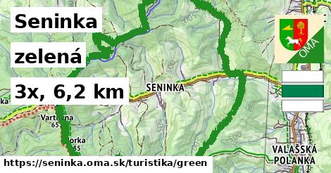 Seninka Turistické trasy zelená 