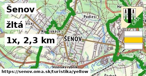 Šenov Turistické trasy žltá 