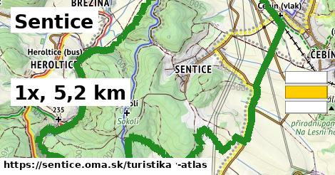 Sentice Turistické trasy  