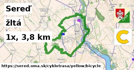 Sereď Cyklotrasy žltá bicycle