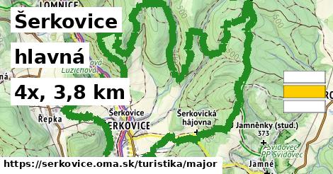 Šerkovice Turistické trasy hlavná 