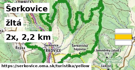 Šerkovice Turistické trasy žltá 