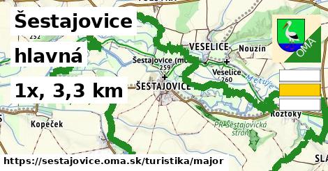 Šestajovice Turistické trasy hlavná 