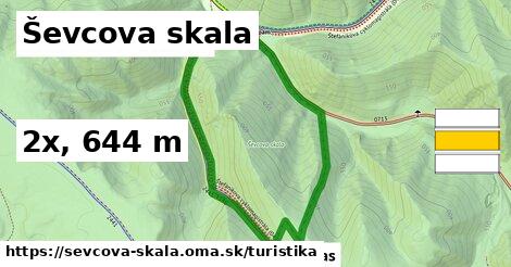 Ševcova skala Turistické trasy  