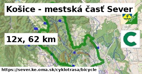 Košice - mestská časť Sever Cyklotrasy bicycle 