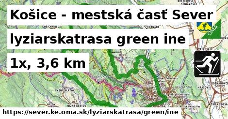 Košice - mestská časť Sever Lyžiarske trasy zelená iná