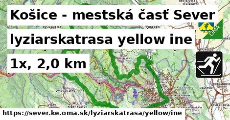 Košice - mestská časť Sever Lyžiarske trasy žltá iná