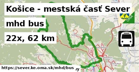 Košice - mestská časť Sever Doprava bus 