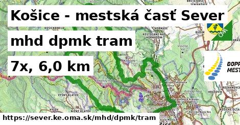 Košice - mestská časť Sever Doprava dpmk tram