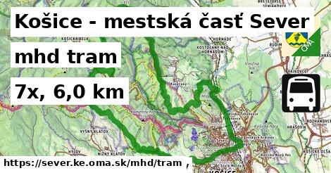 Košice - mestská časť Sever Doprava tram 