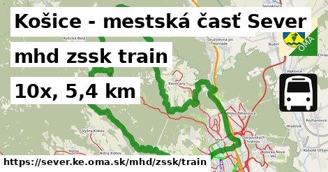 Košice - mestská časť Sever Doprava zssk train
