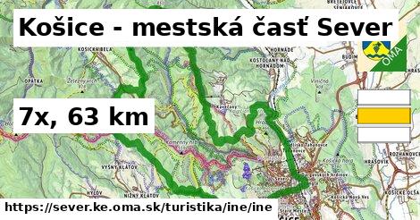 Košice - mestská časť Sever Turistické trasy iná iná