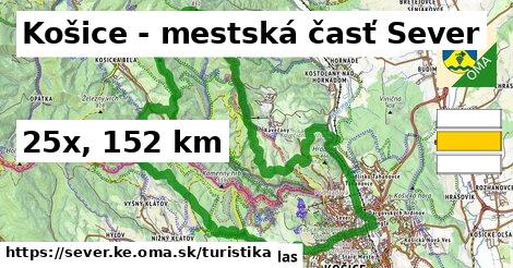 Košice - mestská časť Sever Turistické trasy  