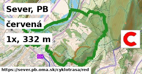 Sever, PB Cyklotrasy červená 