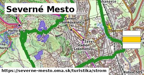 Severné Mesto Turistické trasy strom 