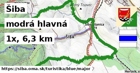 Šiba Turistické trasy modrá hlavná