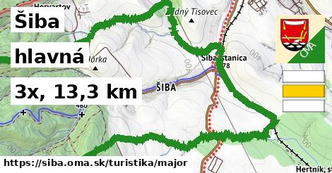 Šiba Turistické trasy hlavná 