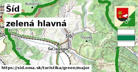 Šíd Turistické trasy zelená hlavná