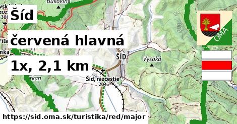 Šíd Turistické trasy červená hlavná