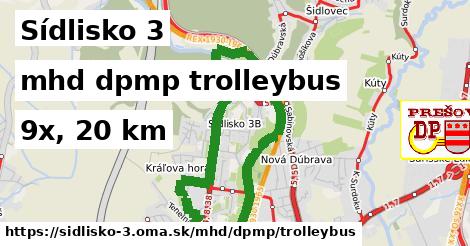 Sídlisko 3 Doprava dpmp trolleybus