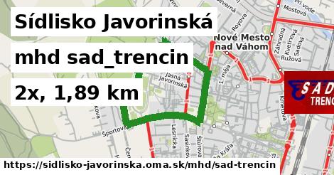 Sídlisko Javorinská Doprava sad-trencin 