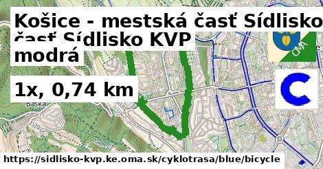 Košice - mestská časť Sídlisko KVP Cyklotrasy modrá bicycle