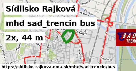 Sídlisko Rajková Doprava sad-trencin bus