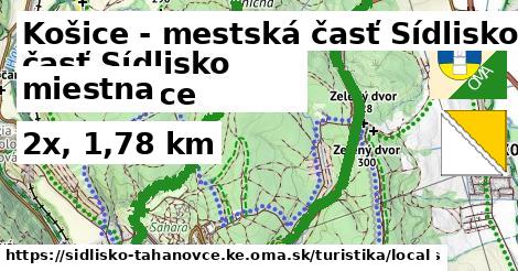 Košice - mestská časť Sídlisko Ťahanovce Turistické trasy miestna 