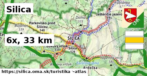 Silica Turistické trasy  