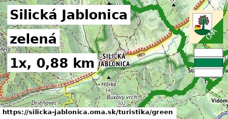 Silická Jablonica Turistické trasy zelená 