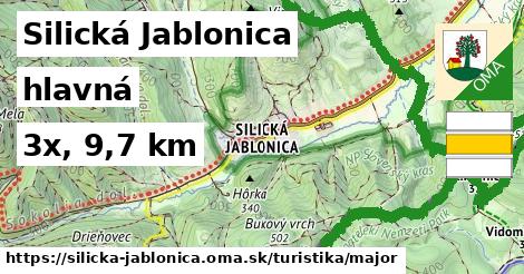 Silická Jablonica Turistické trasy hlavná 