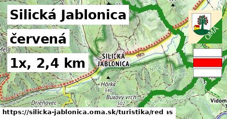 Silická Jablonica Turistické trasy červená 