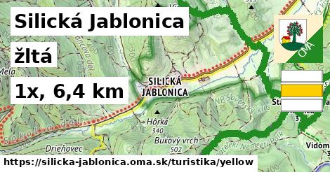 Silická Jablonica Turistické trasy žltá 